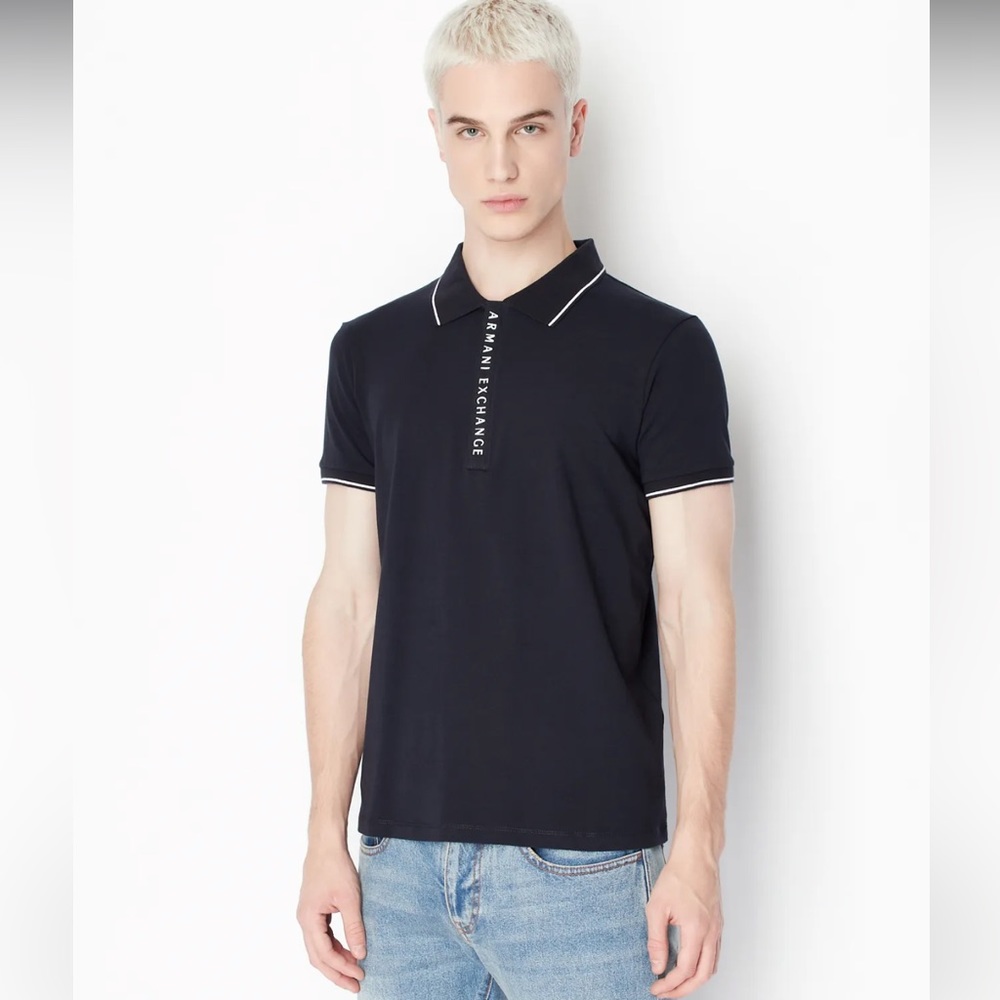 Armani Exchange slim fit stretch jersey men’s polo